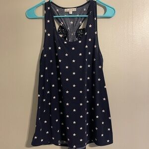 Women’s American Flag Tank with Bow on Back